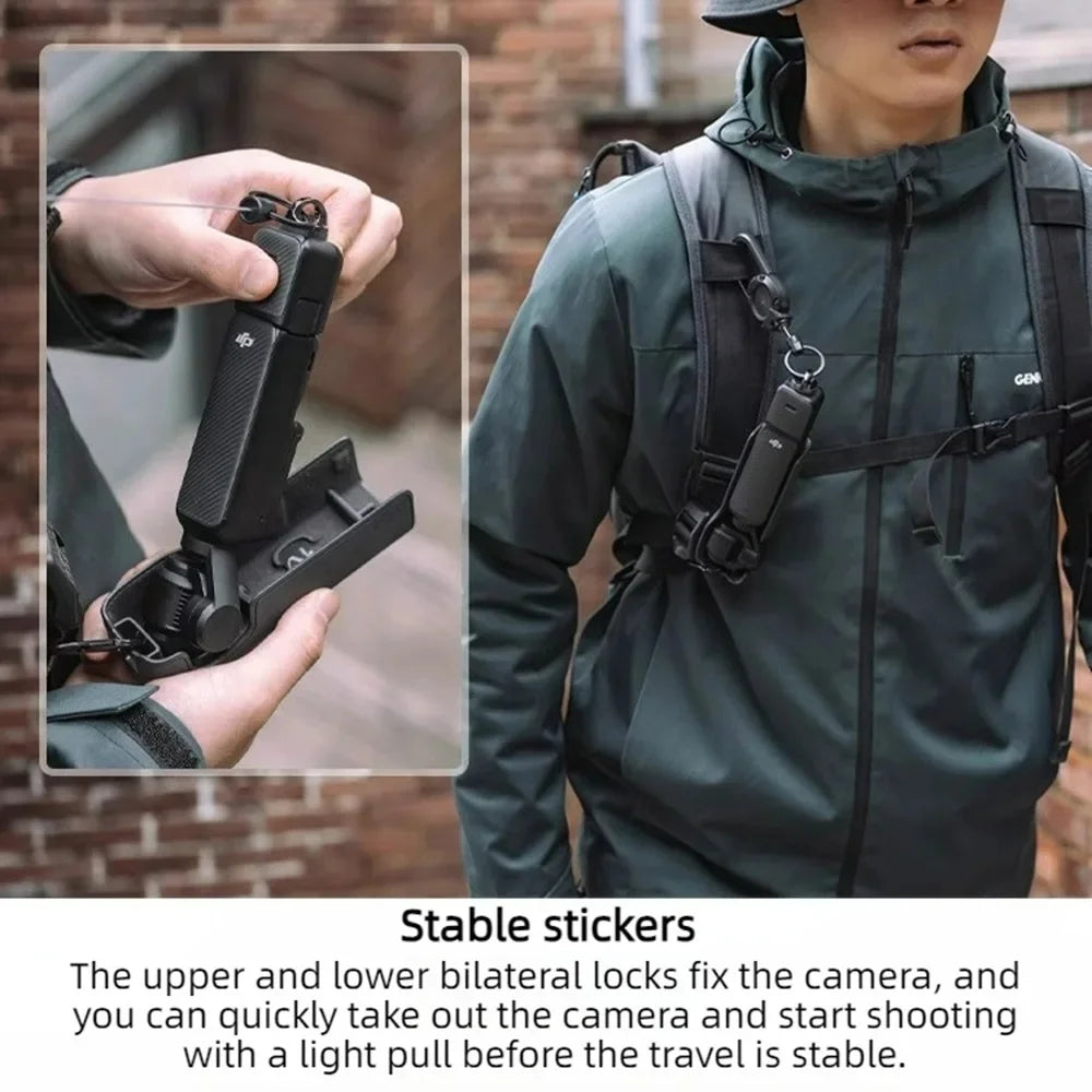 Telescopic Backpack Buckle Quick Release Extendable Lanyard Strap Anti-Drop Portable Hanger for DJI Osmo Pocket 4 3 Accessories