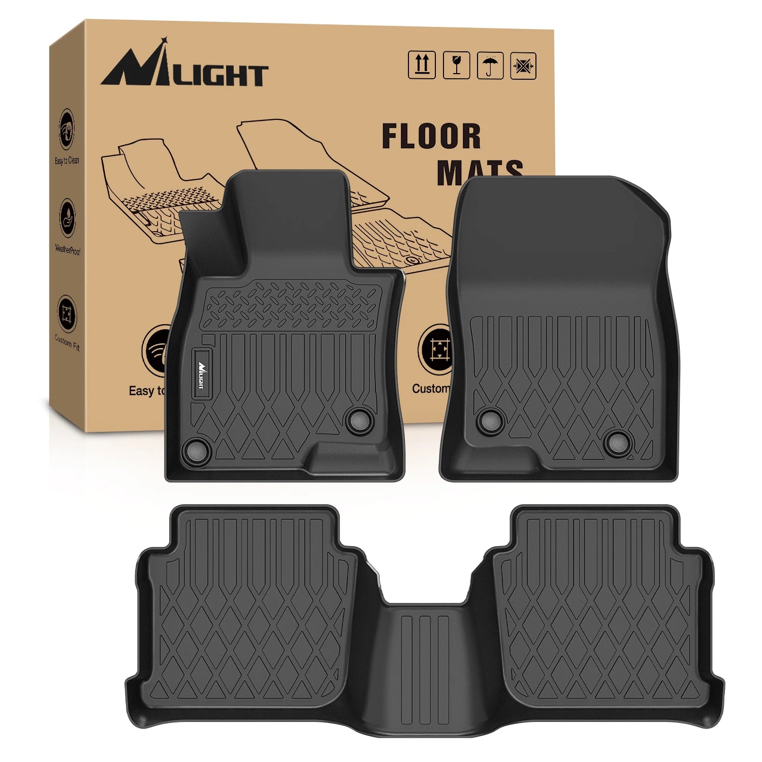 Nilight Custom Fit TPE Floor Mats All Weather Waterproof Heavy Duty Car Floor Liners for Mazda CX-5 2017-2025 Mazda3 2014-2018 2019-2025 Mazda6 2014-2021 CX-30 2020-2025 CX-50 2023-2025 CX-90 2024-2025 3 Row