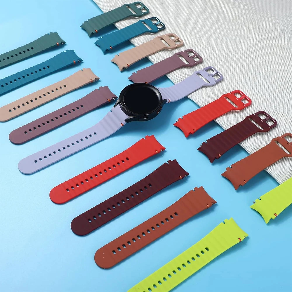Official Straps for Samsung Galaxy watch 7/FE/5 Pro/6/4 classic 44mm 40mm Sport Silicone belt bracelet correa Galaxy watch7 Band