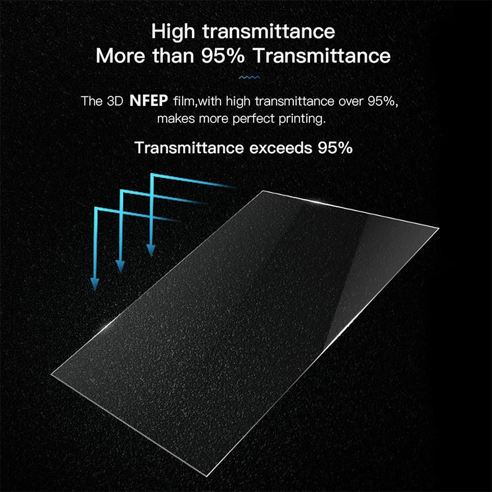 5Pcs PFA Film 13 Inch 390x263x0.127mm NFEP Film For ANYCUBIC Photon M3 Max / M7 Max ELEGOO Jupiter / SE Jupiter 3D Printer Parts