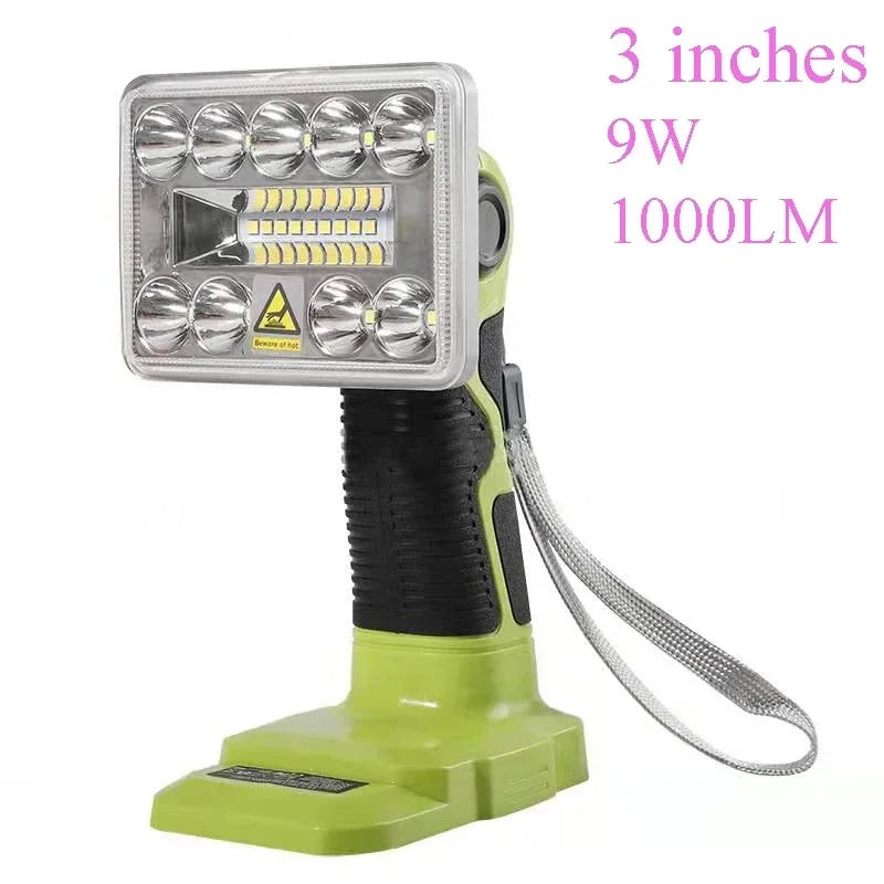 LED Working Lights For Ryobi 14.4V 18V Lithium Nickel One+ Battery P108 P104 Alarm Flashlight Electric Torch Spotlight Car Lamp