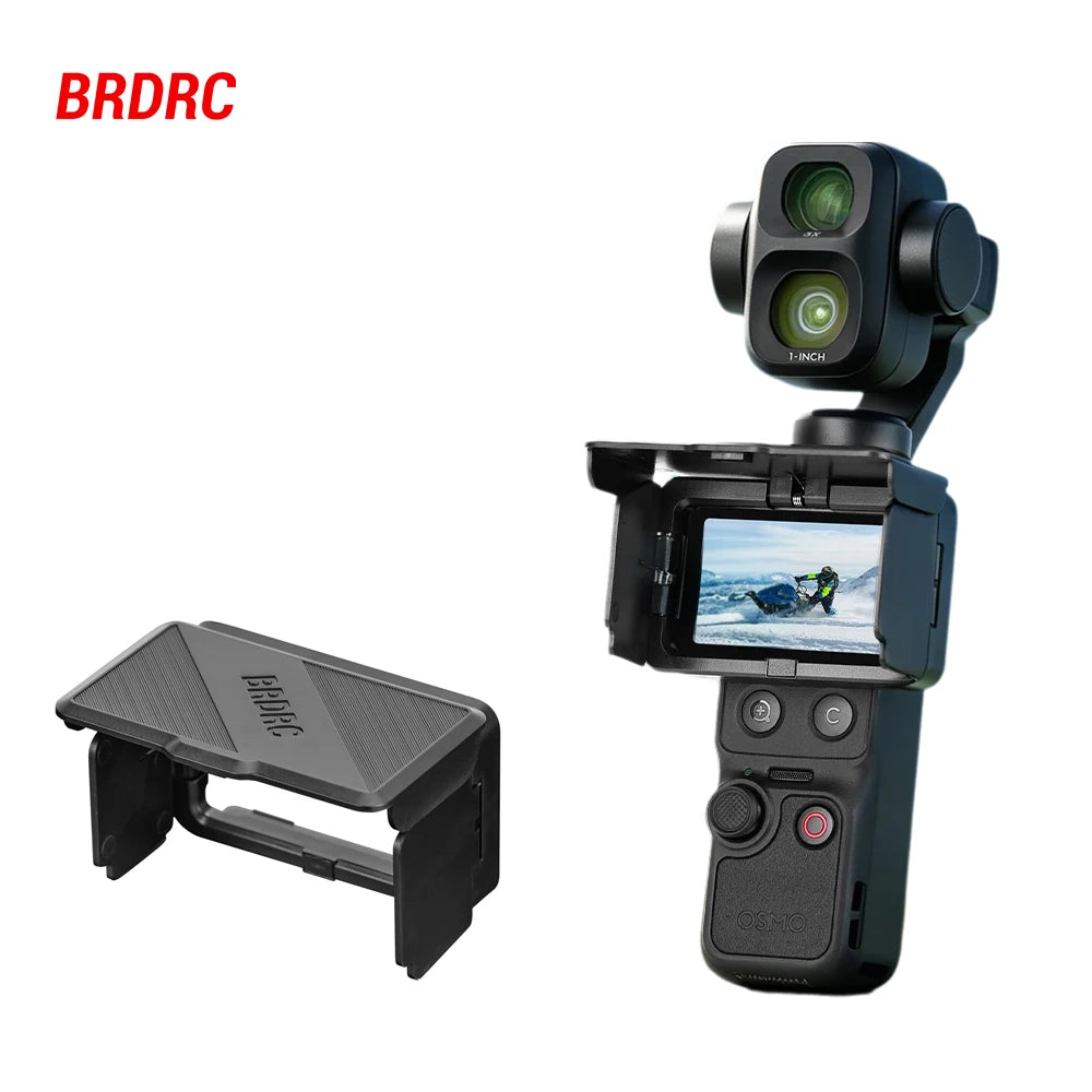 BRDRC Pocket 4 Sun Hood Folding Screen Sunshade Protective Cover for DJI Pocket 4P 3 Creator Combo Accessories