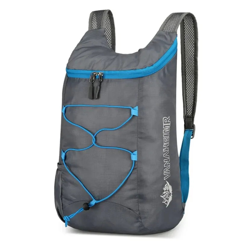Multifunctional Outdoor Folding Backpack High Density Lightweight Waterproof Nylon Fabric Sports Bag for Camping Hiking Travel