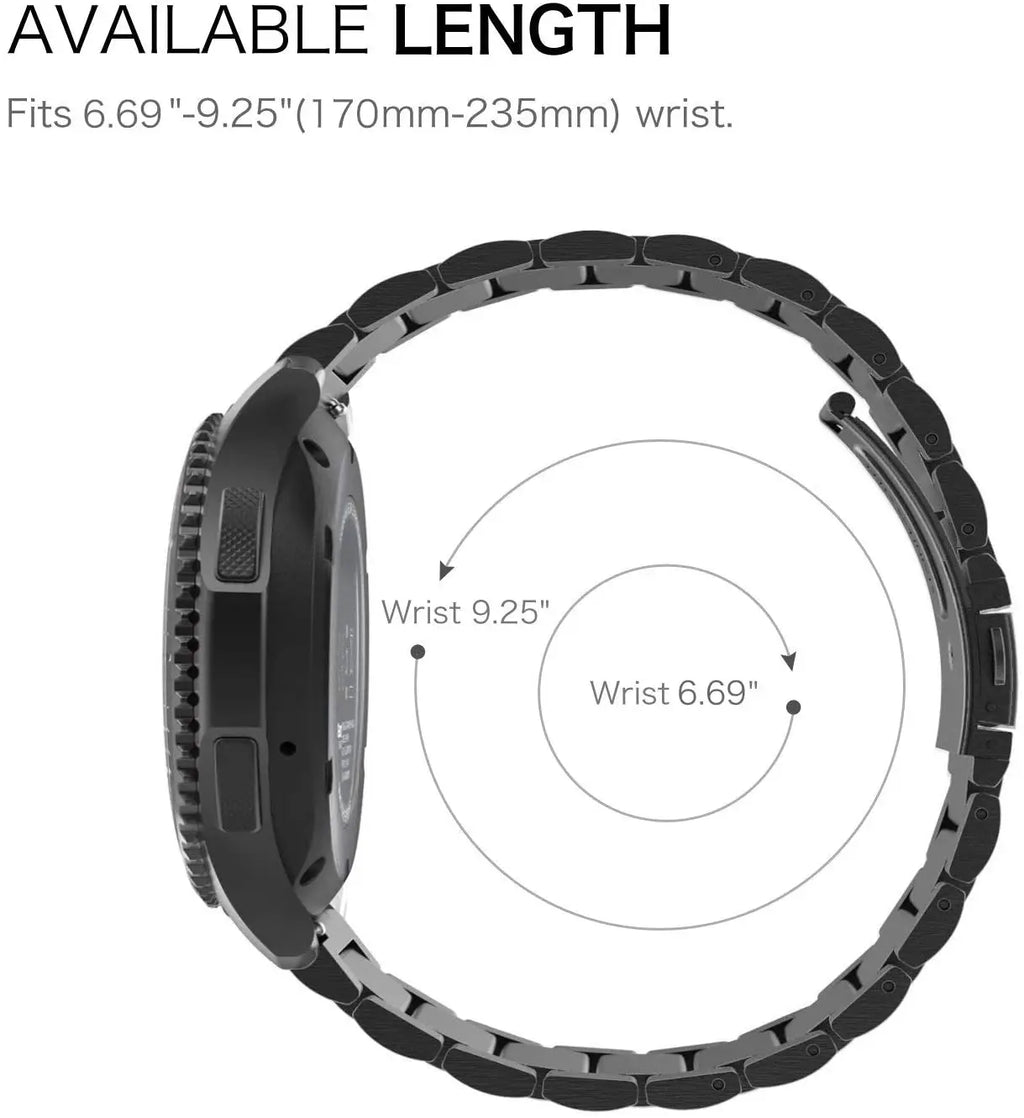 22mm 20mm Stainsteel Steel Strap For Samsung Galaxy 7 6 3 4 5 Pro Classic Metal Band For Huawei GT 4 46mm Amazfit Bip/GT/GTS/GTR