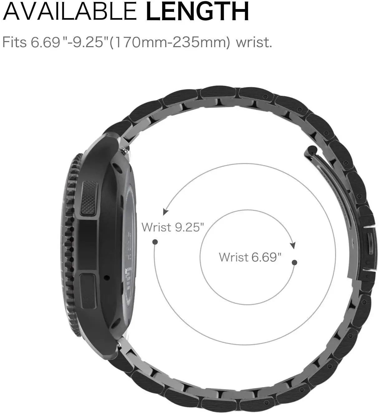 22mm 20mm Stainsteel Steel Strap For Samsung Galaxy 7 6 3 4 5 Pro Classic Metal Band For Huawei GT 4 46mm Amazfit Bip/GT/GTS/GTR