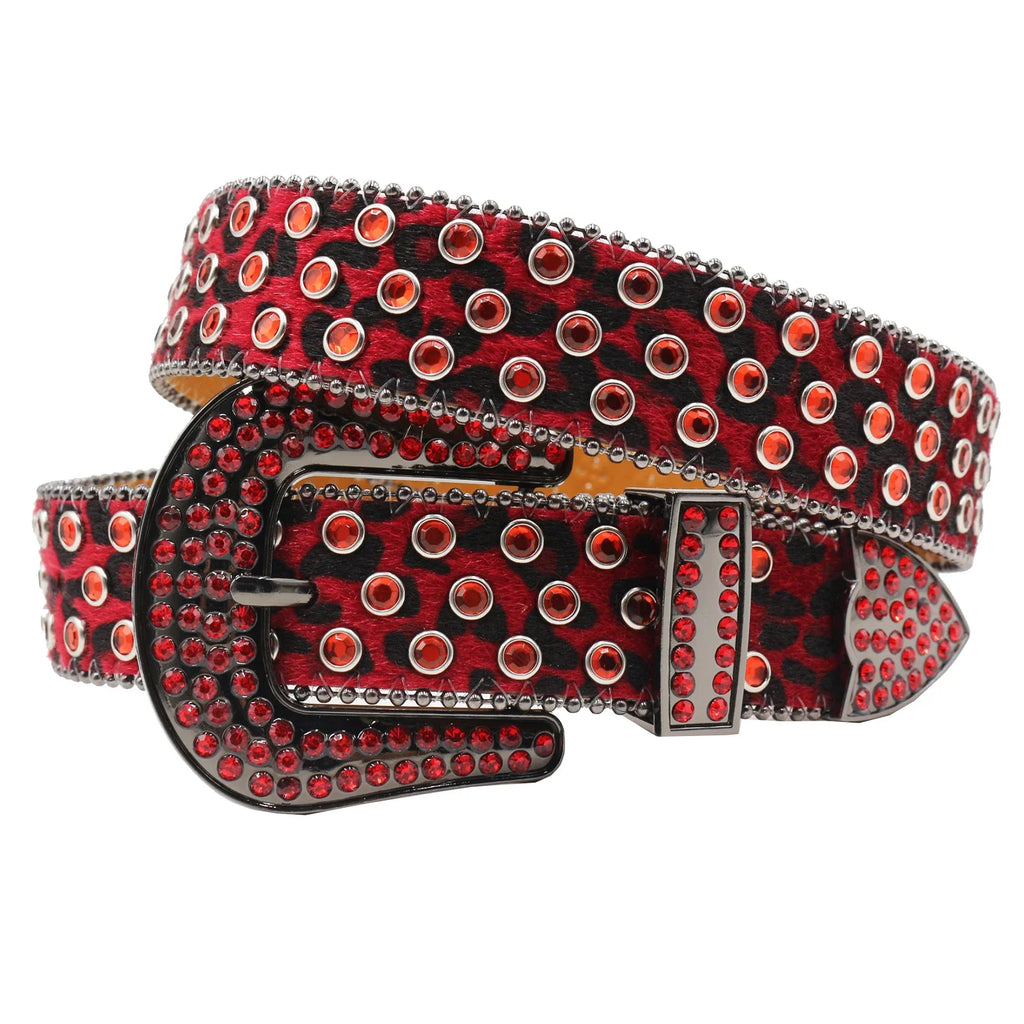 Hot Rhinestone Belts Studded Skull Lether Belts for Women Luxury Designer Brand Strap For Jeans Suppliers White Black
