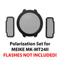 Dental Photo. CPL Polarizing Filter For MEIKE MK-MT24 Flash Set. Remove Reflections And Glare In Dental Photography