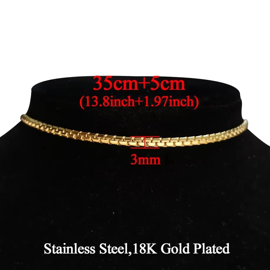 Punk Clavicle Flat Blade Snake Link Choker Necklace Gold Silver Color Stainless Steel Neck Chains For Women Jewelry Chocker 2023