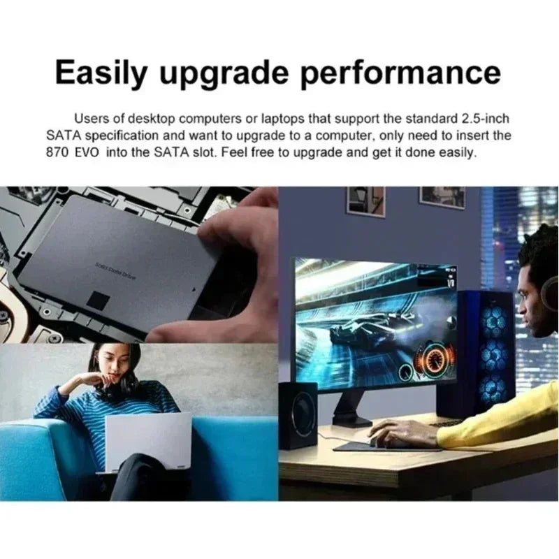 870 EVO SSD Solid State Disk 1TB/2TB/4TB Internal Hard Drive Sata3 2.5 Inch for Laptop Microcomputer Desktop