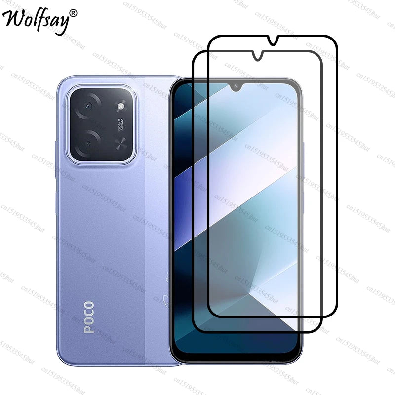 Full Cover Tempered Glass For Xiaomi Poco C85 Screen Protector For Poco C85 Camera Lens Protector Phone Glass For Poco C85 Glass