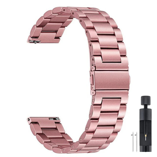 22mm 20mm Stainsteel Steel Strap For Samsung Galaxy 7 6 3 4 5 Pro Classic Metal Band For Huawei GT 4 46mm Amazfit Bip/GT/GTS/GTR