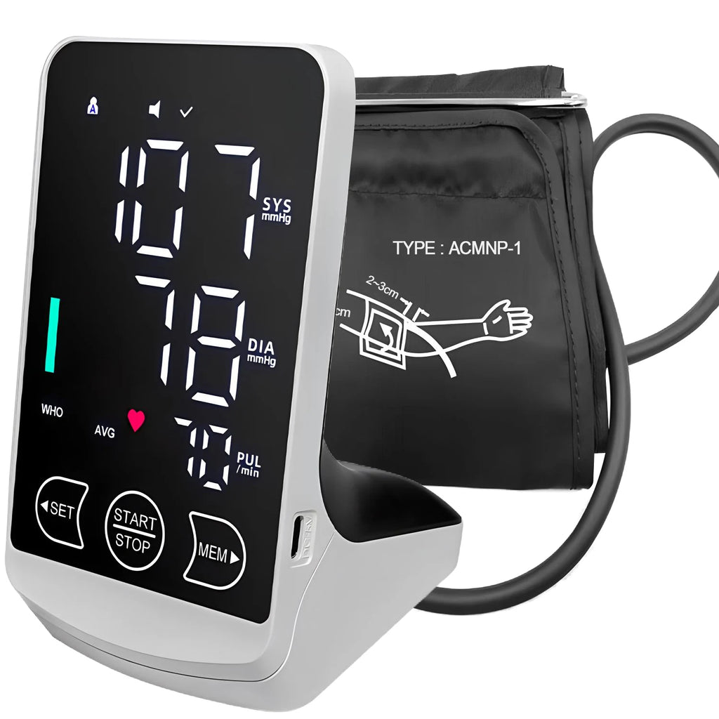 Smart Blood Pressure Monitor High Accurate Rechargeable Digital Sphygmomanometer Bp Monitors Electronic Tonometer Arm Cuff