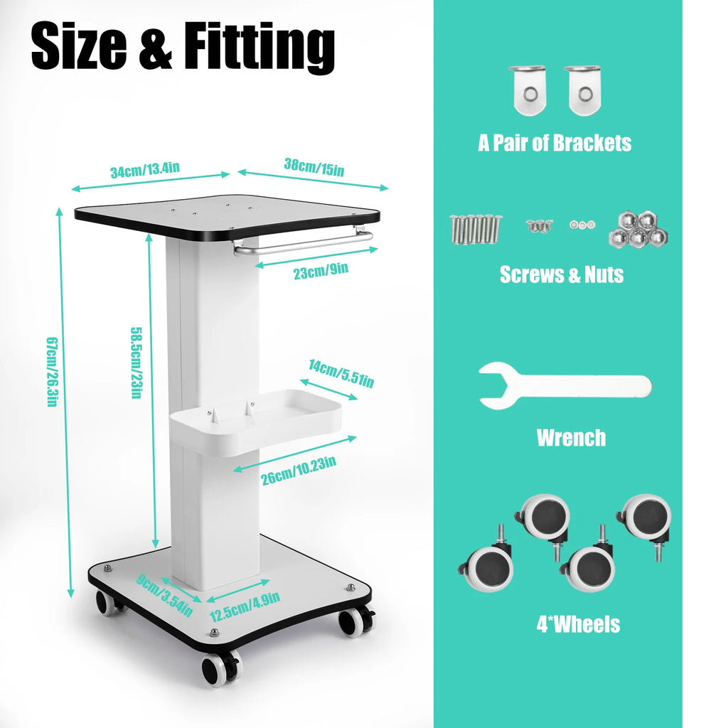 Salon Trolley Mobile Hairdressing and Beauty Trolley Spa Cart Max Load 40Kg