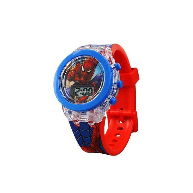 Flash Light Frozen Mickey Kids Watches For Girls Cartoon Snow White Car Children Watch Boys School Student Digitel Clock Gifts