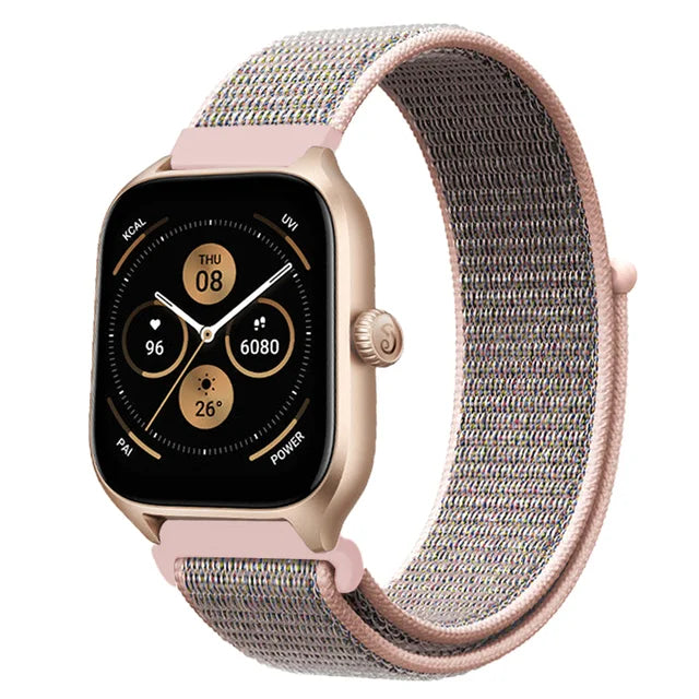 20mm 22mm Nylon Loop Strap for Amazfit GTR 47mm/GTR4 3 Pro/GTS 4 mini/3 Bracelet for Amazfit Balance 3 2/bip 5 6 Max/Stratos 2 3