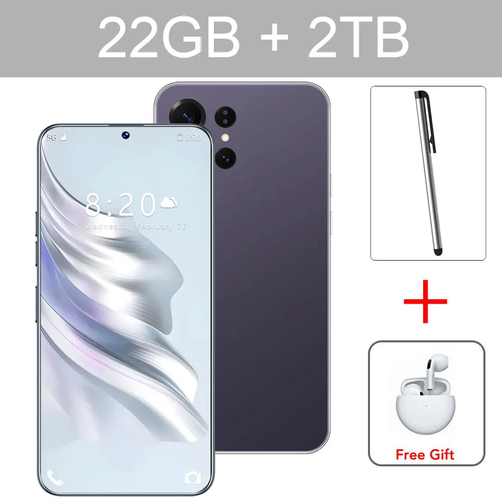 NEW S26 Ultra Smartphone 2026 Original 7.3HD Global Version 5G Dual Card Cheap Cellphones 7800mAh Android 15 Mobile Cell Phones