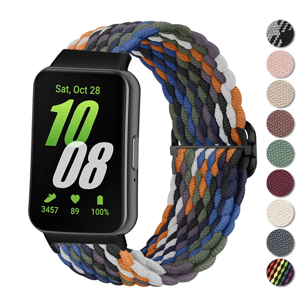 for Samsung Galaxy Fit 3 Strap Accessories watchband sport Nylon Braided Adjustable Replacement correa bracelet Galaxy fit3 band