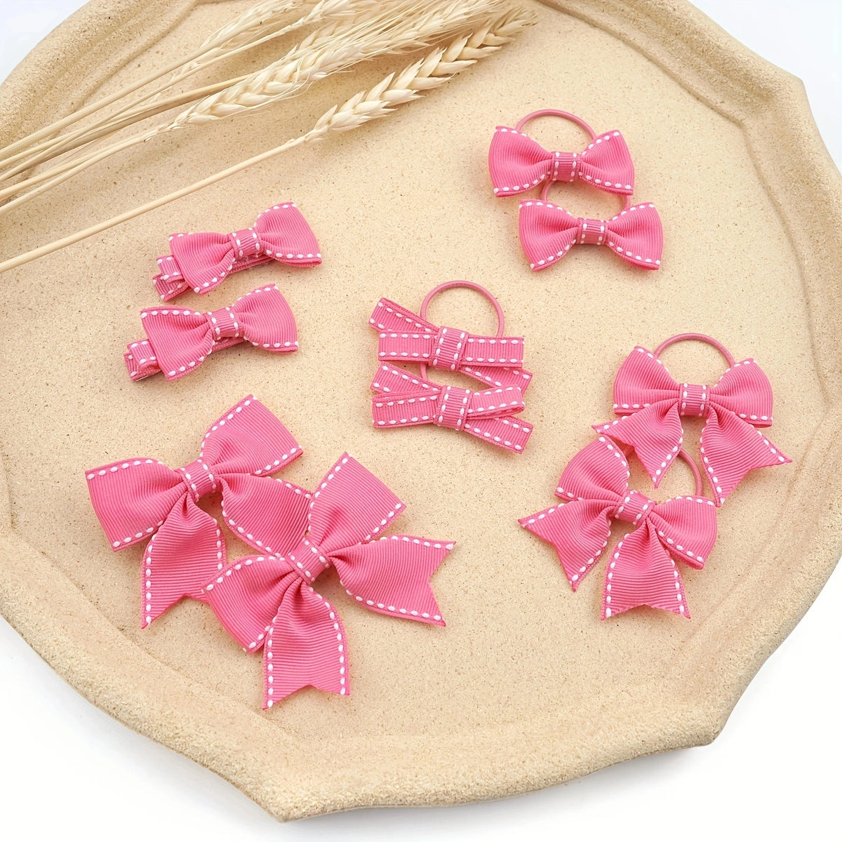 10 Pieces/Set Wholesale Children Girl Hair Clips, Barrettes, Hair Bows, Hair Ties, Headwear for School Girls Accessories