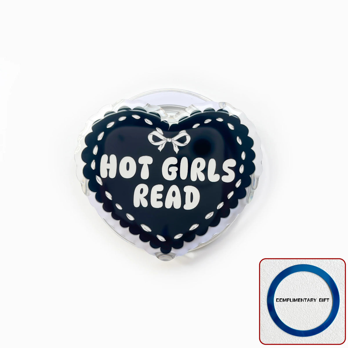 Magnetic Acrylic Phone Grip Socket Book Lover Gift E-book Poppings Griptok Kindle Accessories for Bookish Merch Gift Book Lover