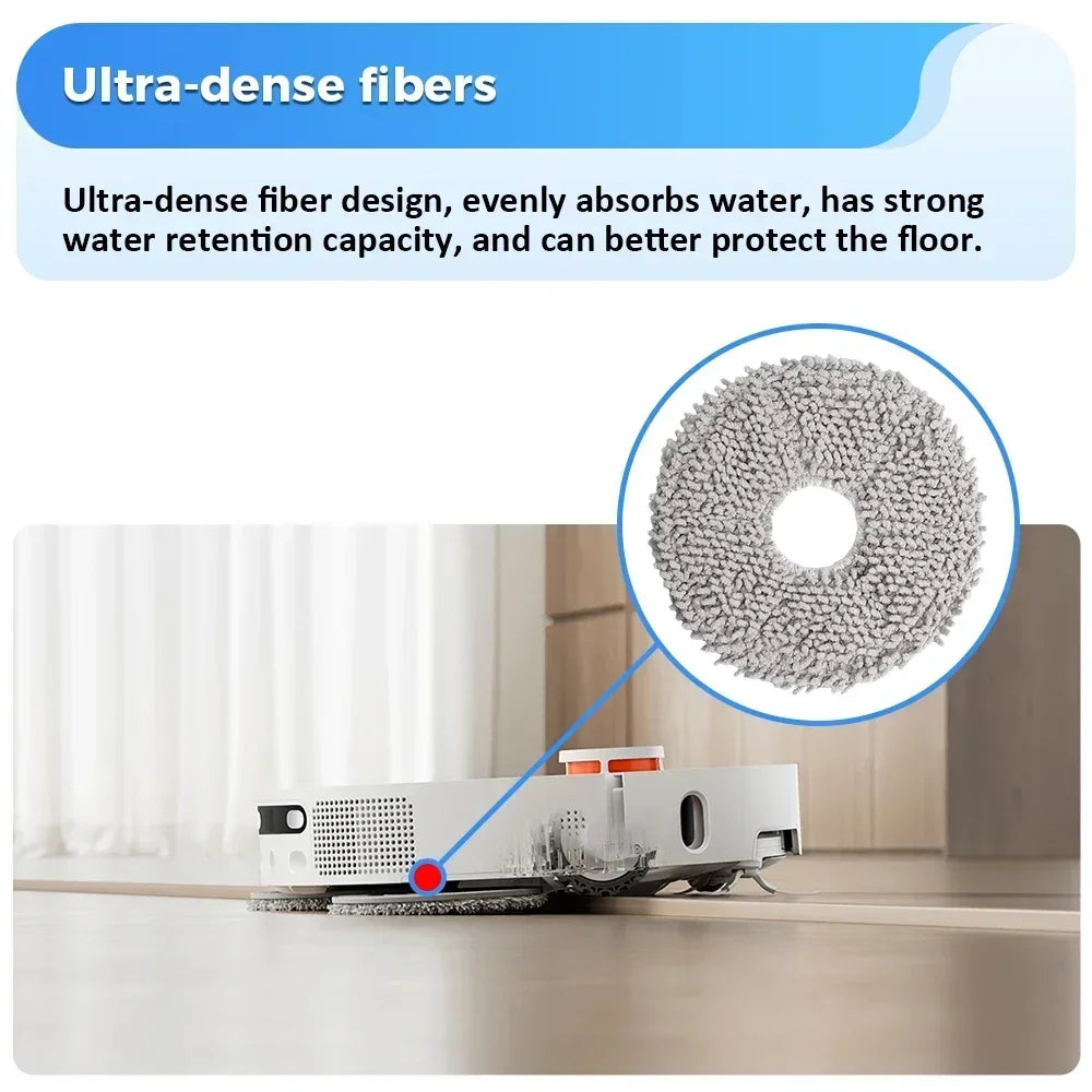 Dust Bag Mop Pads For Xiaomi X20 Plus/X10 Plus/X20 Max /X10+, For Dreame L10 Ultra /S10/S10 Pro Replacement Parts