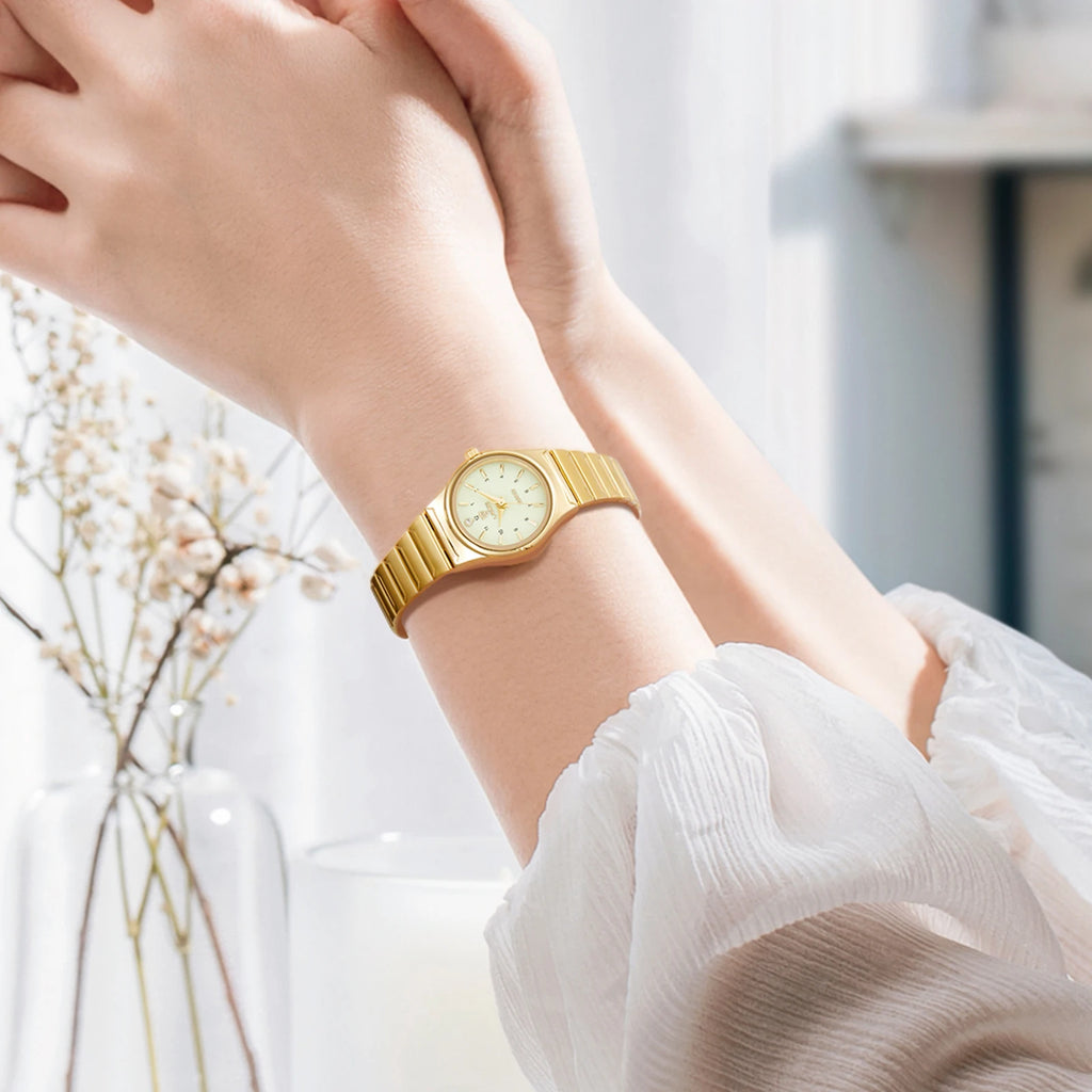 LIEBIG Women Quartz Watches Japan Movement Mens Luxury Stainless Steel Female Ladies Golden Wristwatch Clock Relogio Feminino