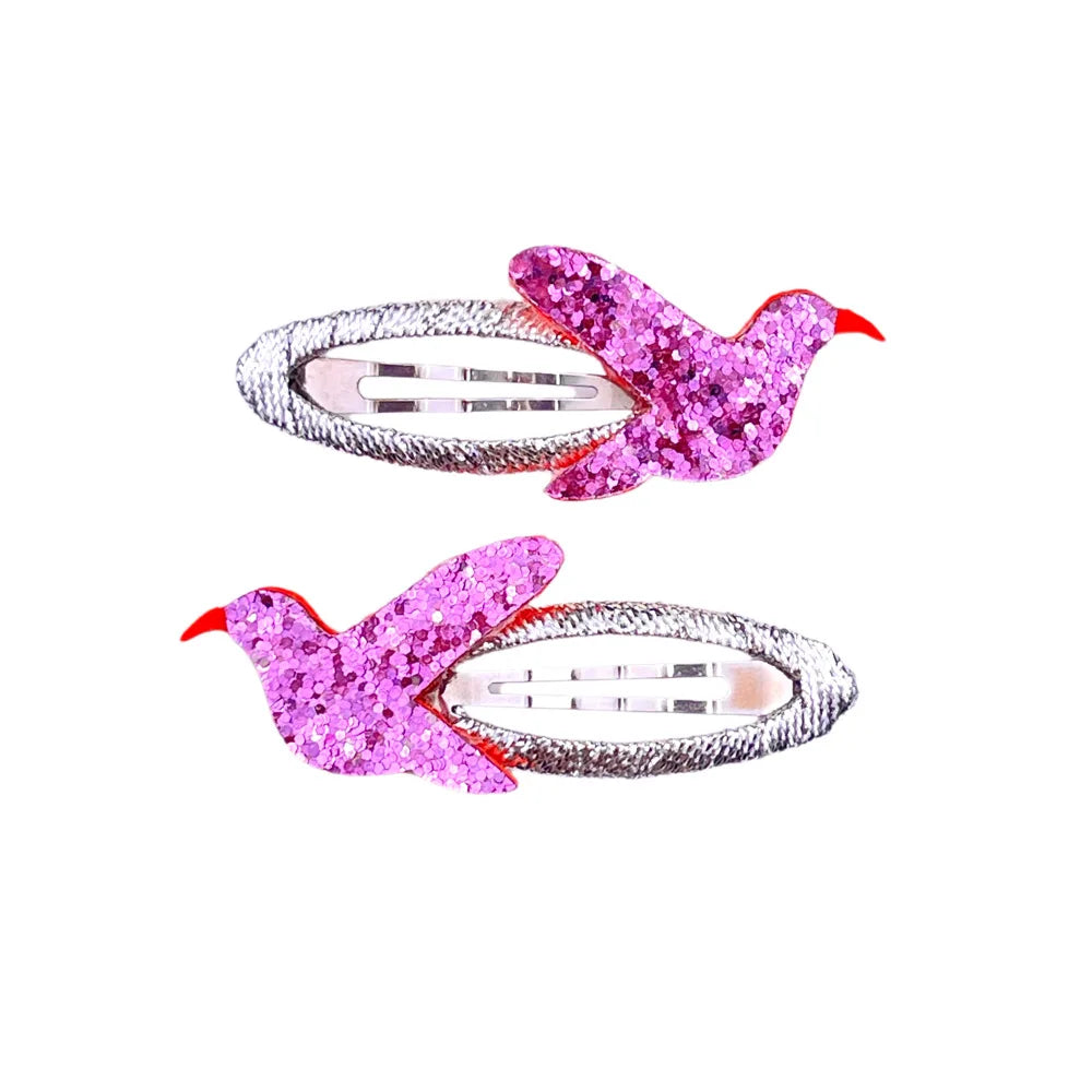 Cartoon Animal Fruit BB Hair Clips for Girls Cute Sequin Droplet Design Snap Barrettes Toddler Daily Headwear Accessory