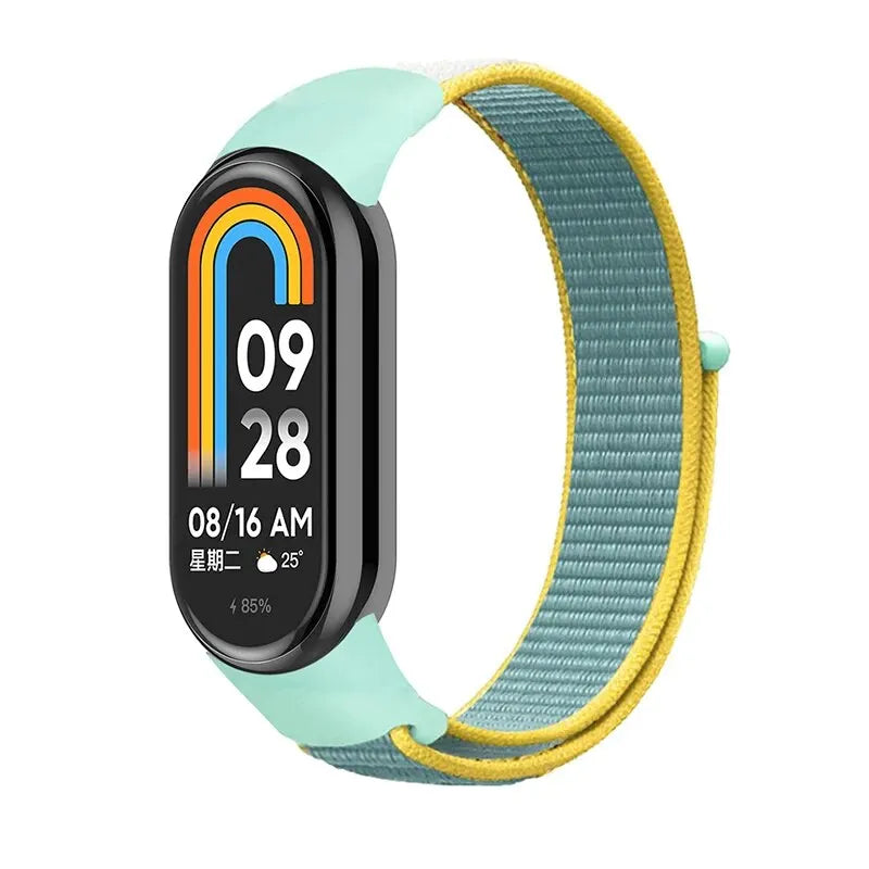 Nylon Loop Strap For Xiaomi Mi Band 8 7 6 5 4 3 Bracelet SmartWatch Wristband Replacement Sport Pulsera Watchband Miband 8 NFC