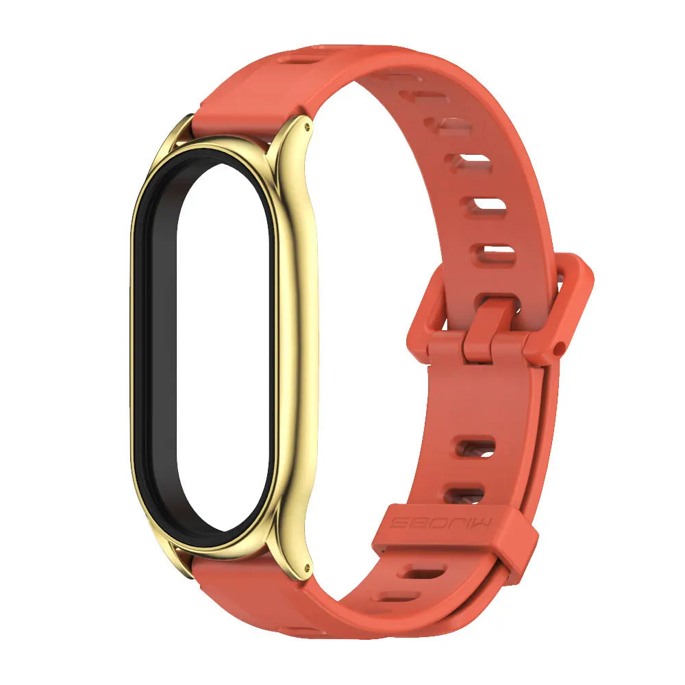 For Mi Band 10 9 8 7 6 5 Strap Silicone Wristband for Mi Band 9 Leather Strap For Mi band 8 Bracelet MiBand Metal Wristbands