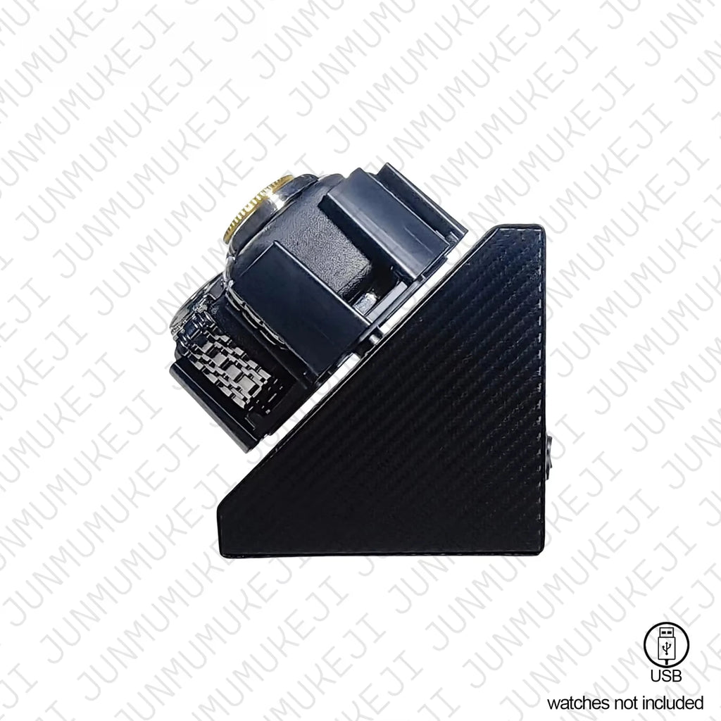 Watch Winder for Automatic Watches Box 3 Watches PU Leather Rotating Storage Display Automatic Winding Universal USB Power 5V1A