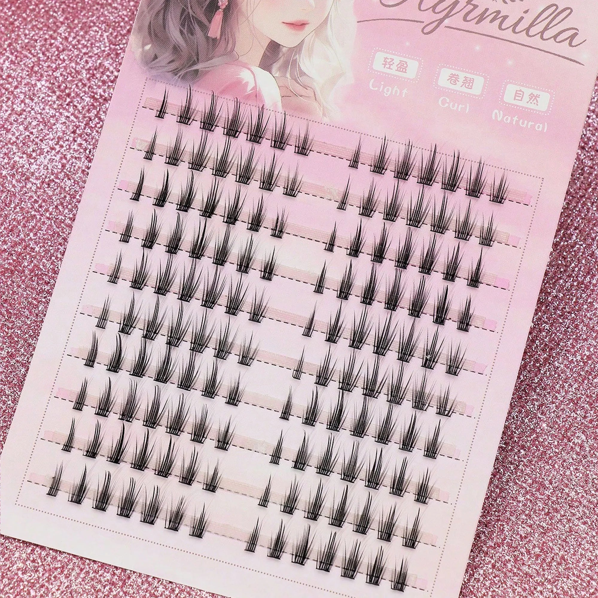DIY Clusters Eyelash Extension Winged Individual Lashes Volume False Eyelashes Natural Segmented Eyelash Bundles Makeup Tools