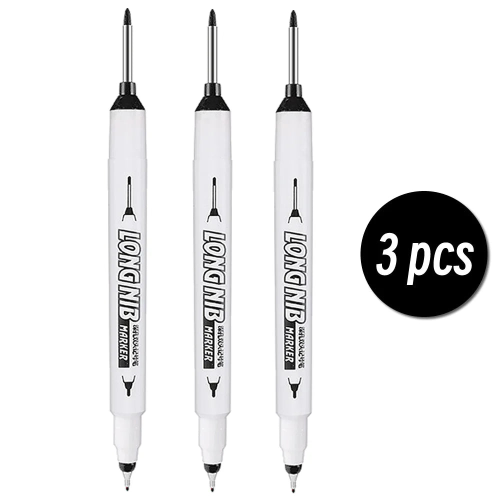 20mm Double-Tip Deep Hole Long Head Nib Markers For Metal Pen Waterproof Bathroom Woodworking Decoration Multi-Purpose
