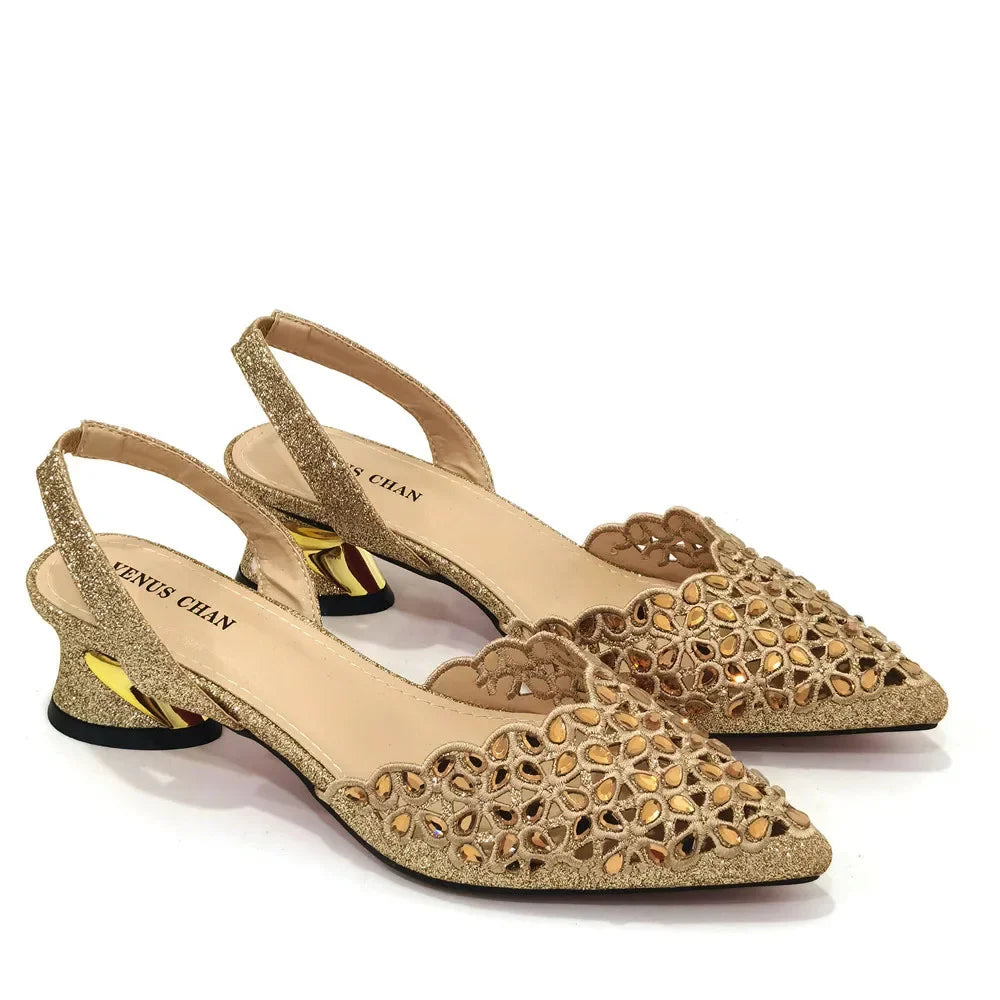 2023 Royal Blue Noble Three-Dimensional Bag With Elegant High Heels Shoes Italian Popular Design African Ladies Shoes Bag Set