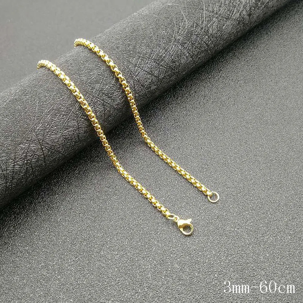 Stainless Steel Titanium God Jesus Human Head Gold Plated Portrait Pendant Necklace with 3mm Chain For Men Women Hip Hop Jewelry