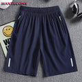 Solid Men's Beach Shorts Sports Short Pants Jogging Running Quick Dry Board Shorts Men Summer Thin Zipper Pockets Loose Bottom