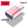 USB‑A to Type‑C Male Adapter USB3.0, OTG & Car Charging Supported Converter Fit for Laptops, Mobile Phones & USB‑C Gadgets
