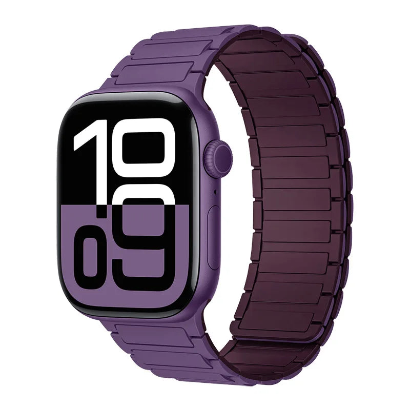 Magnetic Silicone Band for Apple Watch Ultra 3 2 49mm 46mm 42mm 45mm 44mm 40 41mm Strap IWatch Series 11 10 9 8 7 6 SE Bracelet