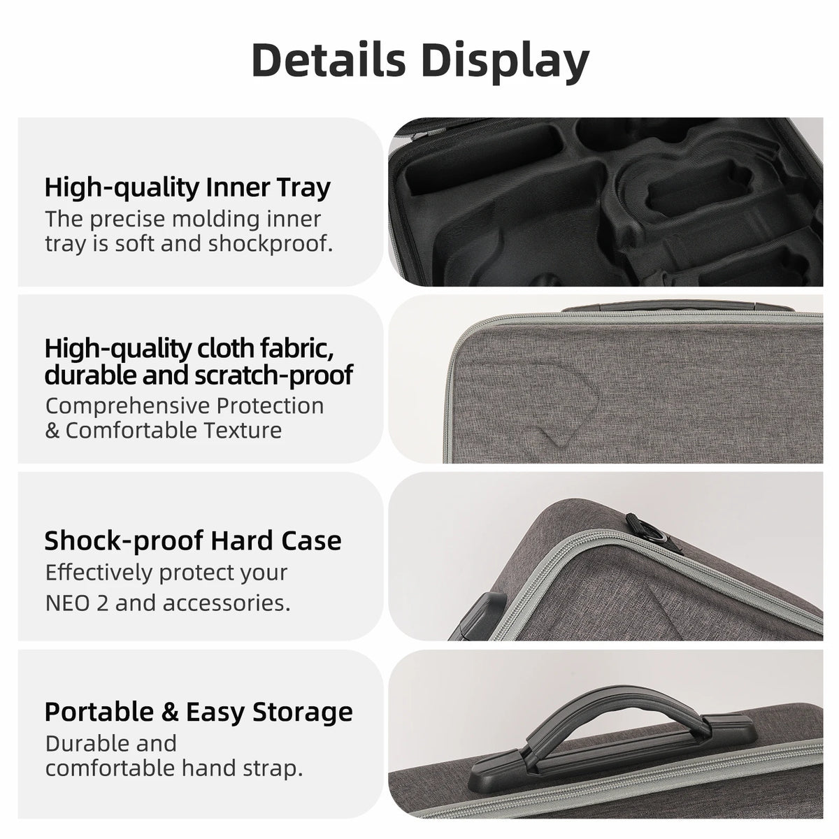 Sunnylife Storage Bag Carrying Case Shockproof Protective Box For DJI NEO 2 Flight Glasses N3/Motion 3 Drone Accessories