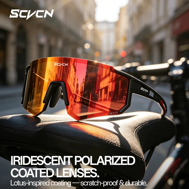 SCVCN New Outdoor Sport Cycling Sunglasses MTB Bike Cycling Hiking Eyewear Running Ultralight Men Women Pickleball UV400 Glasses