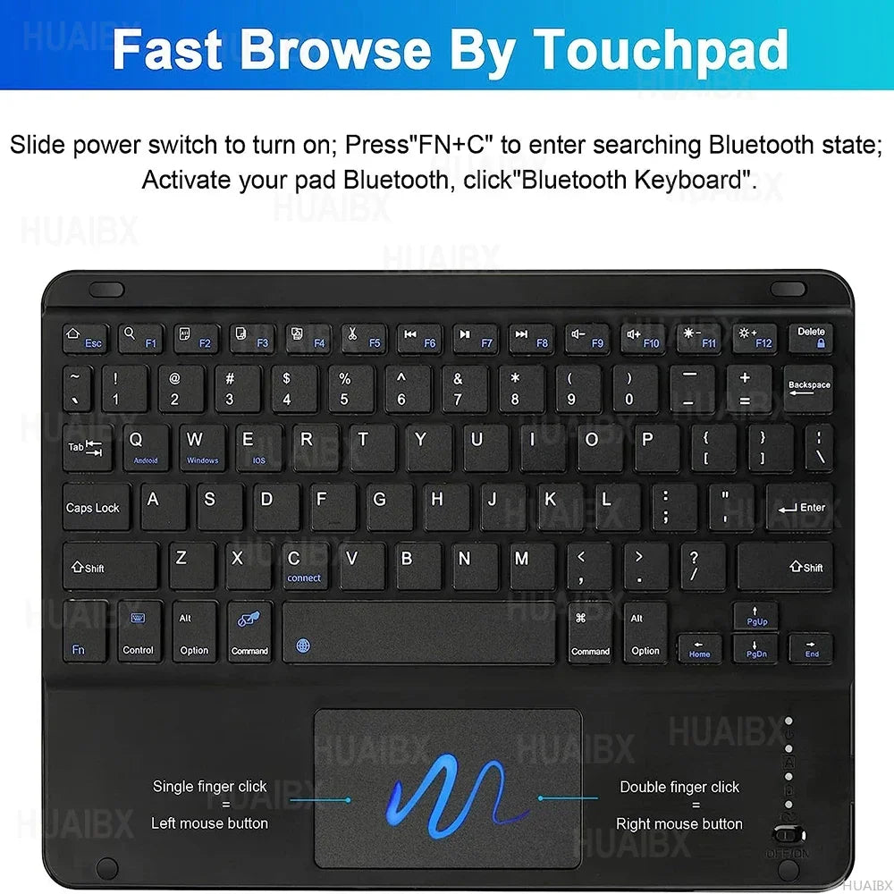For Samsung Galaxy Tab S9 FE 10.9 Inch Case, Detachable Keyboard for Samsung Tab S9 FE SM-X510/X516B