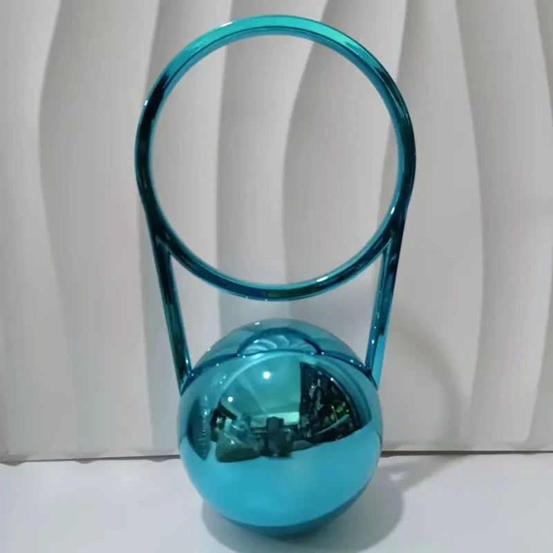 Evening Party Mini PVC Ball Handle Bag Women Luxury Electroplated Bowling Purses Elegant Minimalist Round Ball Designer Handbags