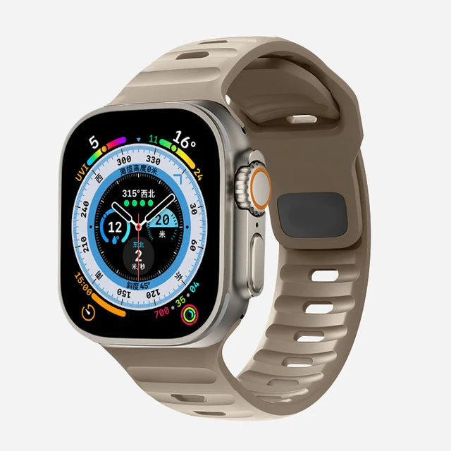 Strap For Apple Watch Band 49mm 44mm 45mm 41mm 40mm 42mm 38mm Soft Silicone sport Bracelet iwatch Serise 8 7 SE 6 5 9 Ultra 49mm