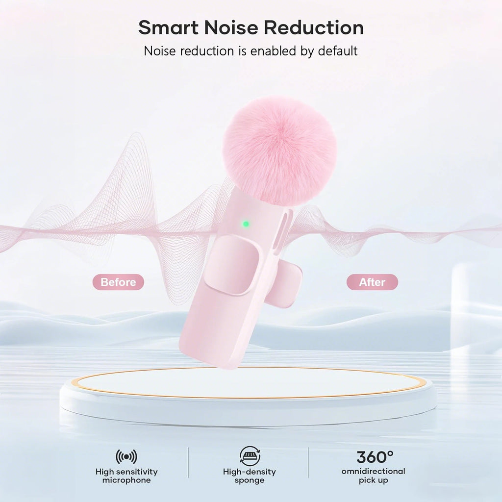 Type-C Port Professional Wireless Lavalier Microphone for Smartphones, Computers and Cameras, Plug and Play