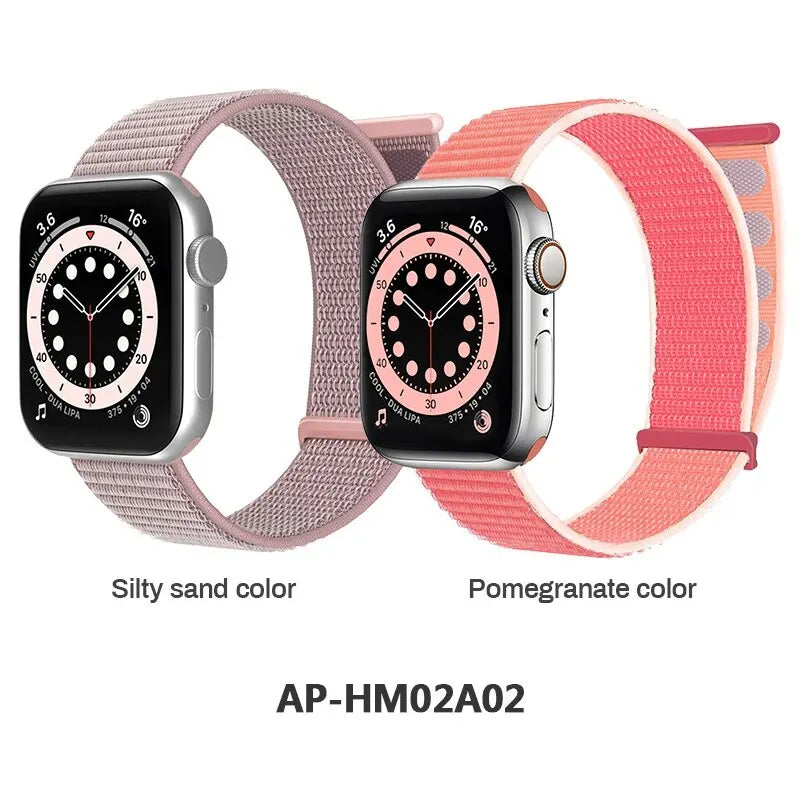 2 Packs Nylon Bands Compatible with Apple Watch 38mm 40mm 41mm 42mm 44mm 45mm 49mm for IWatch Series 9/8/7/6/5/4/3/2