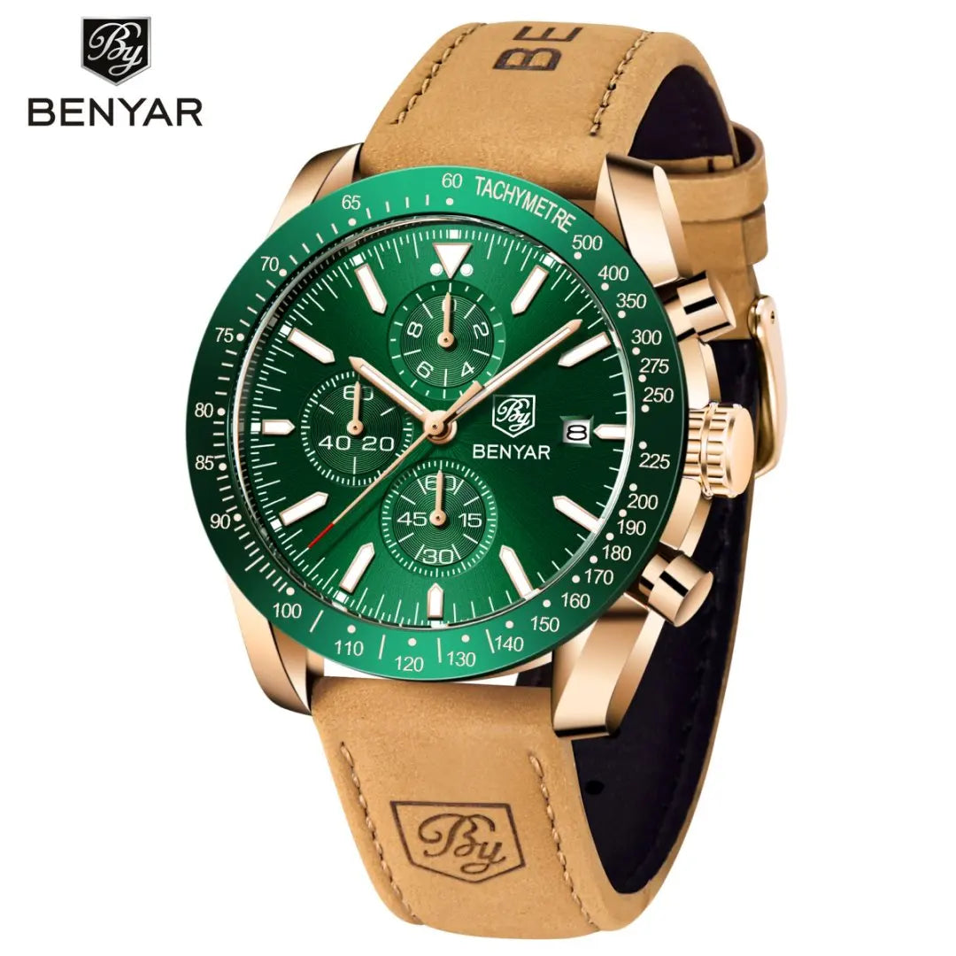 BENYAR Men Watches Brand Luxury Silicone Strap Waterproof Sport Quartz Chronograph Military Watch Men Clock Relogio Masculino