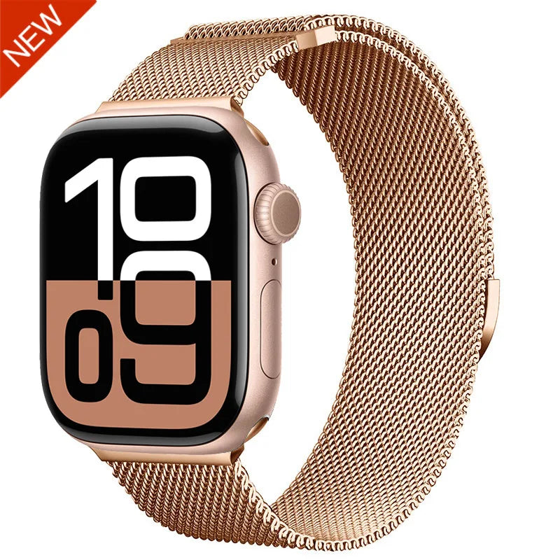 Milanese Strap for Apple Watch 44mm 40mm 45mm 41mm 46mm 42mm 38 49mm Metal Bracelet iWatch Series 11 10 Ultra 9 8 7 6 5 SE3 band