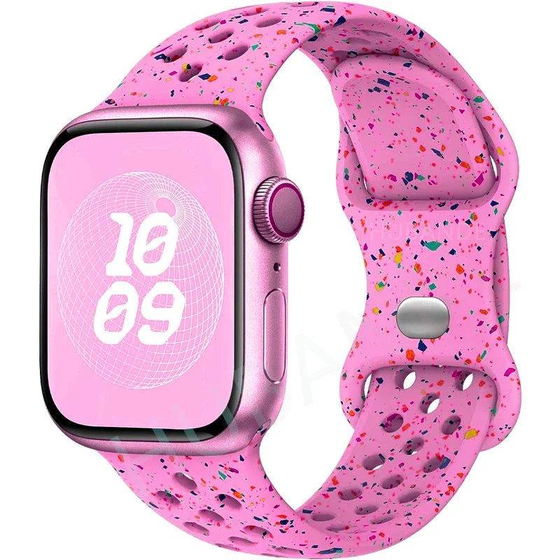 Strap For Apple Watch Band 44mm 49mm 45mm 40mm 41mm 38mm 42mm correa Breathable sports bracelet iwatch series 8 SE 7 6 5 9 Ultra