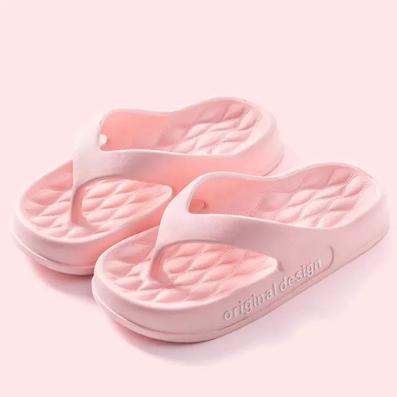 Women's Platform Non-slip Slippers, Solid Color Indoor Flip FlopsWomen's Footwear ZYT2438
