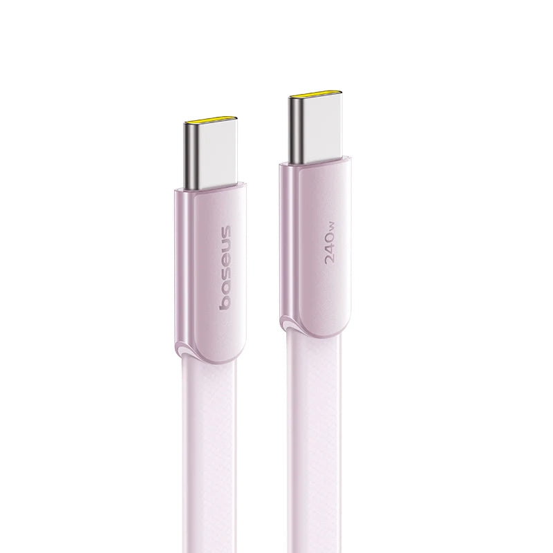 Baseus 240W Ulta-Slim USB C Cable for iPhone 18 17 16 15 Plus Pro Max 5A PD 3.0 Fast Charging Type C for Macbook Xiaomi Cable