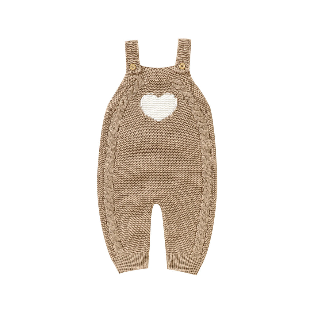 Baby Rompers Knitted Newborn Boys Girls Jumpsuit Sleeveless Autumn Infant Kid Sling Clothes 0-18M Fashion Solid Loving Overalls