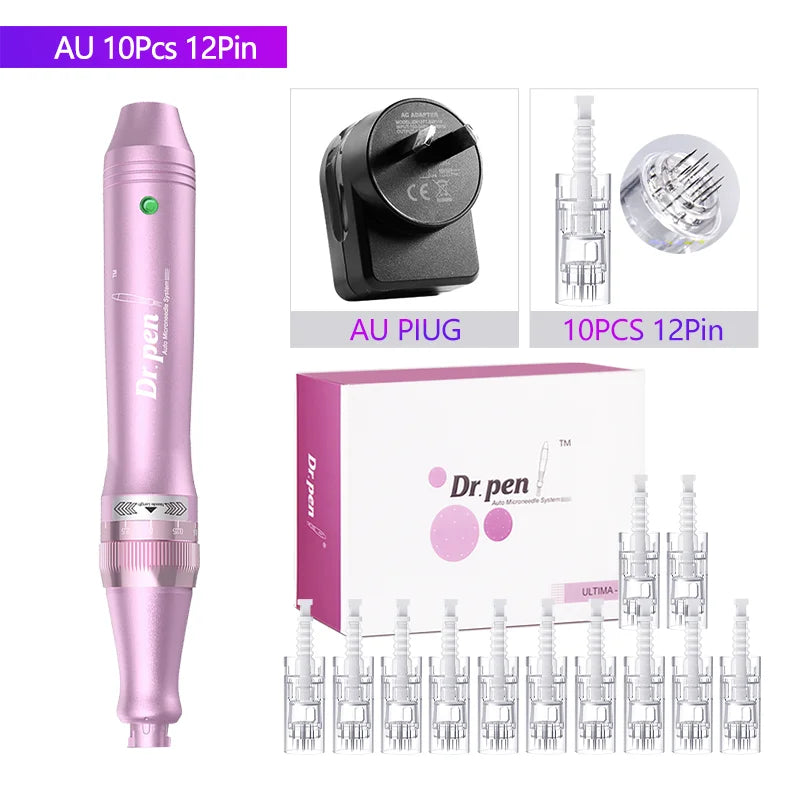 Authentic Dr. Pen Ultima M7 12Pcs 0.25mm Needles Multi-function Facial Mesotherapy Skin Wireless Electric Derma Beauty Device